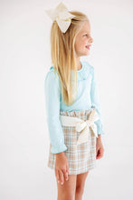 Load image into Gallery viewer, Beasley Bow Skirt - Henry Clay Houndstooth (Edisto Egg Blue)
