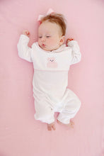 Load image into Gallery viewer, Robbins Romper - White w/ Palm Beach Pink - Bear
