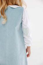 Load image into Gallery viewer, Emma's Elbow Patch Top - White w/ Old Greenwich Green - Hearts
