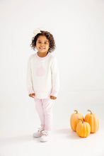 Load image into Gallery viewer, Cassidy Crewneck - Palmetto Pearl w/ Pink Gingham Pumpkin
