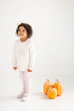 Load image into Gallery viewer, Cassidy Crewneck - Palmetto Pearl w/ Pink Gingham Pumpkin
