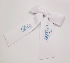 Hair Bow - Big Sister - Pink or Blue