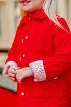 Load image into Gallery viewer, Kendall Quilted Coat - Richmond Red Bows
