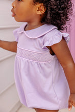 Load image into Gallery viewer, Banbury Bubble - Lauderdale Lavender w/ Palm Beach Pink Smocking - Angel Sleeve
