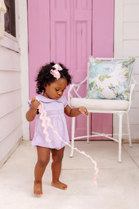 Banbury Bubble - Lauderdale Lavender w/ Palm Beach Pink Smocking - Angel Sleeve