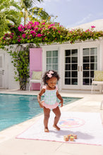 Load image into Gallery viewer, St. Lucia Swimsuit - Hanover Handblock Blue w/ Palm Beach Pink
