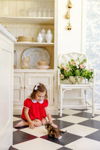 Load image into Gallery viewer, Cindy Lou Sash Bubble - Richmond Red w/ Worth Ave White - Piqué
