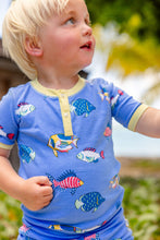 Load image into Gallery viewer, Sutton's Short Set - Here Fishy Fishy w/ Lake Worth Yellow
