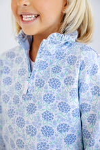 Load image into Gallery viewer, Canter Collar Half-Zip - Handful of Hydrangeas w/ Beale Street Blue
