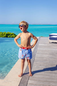 Tortola Swim Trunks - Dear Santa (Beale Street Blue) w/ Richmond Red