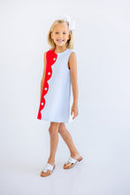 Load image into Gallery viewer, Kennedy Colorblock Jumper - Richmond Red &amp; Buckhead Blue - Broadcloth
