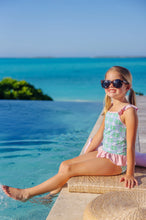 Load image into Gallery viewer, St. Lucia Swimsuit - Hanover Handblock Blue w/ Palm Beach Pink
