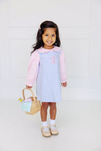 Load image into Gallery viewer, Emma&#39;s Elbow Patch Top - Palm Beach Pink w/ Beale Street Blue Gingham
