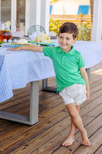 Load image into Gallery viewer, Prim &amp; Proper Polo - Kiawah Kelly Green w/ Barbados Blue - Short Sleeve
