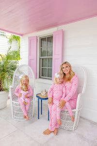 Sara Jane Sweet Dream Set - Fancy Like Floral w/ Hamptons Hot Pink