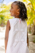 Load image into Gallery viewer, Betts Bow Dress - Worth Ave White - Eyelet - Sleeveless
