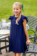 Load image into Gallery viewer, Piper Pleated Dress - Nantucket Navy
