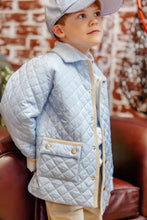 Load image into Gallery viewer, Caldwell Quilted Coat - Barrington Blue w/ Blue Mini Windowpane
