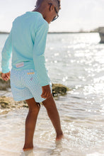 Load image into Gallery viewer, Walker's Wave Spotter Swim Shirt - Edisto Egg Blue w/ Grace Bay Green - UPF
