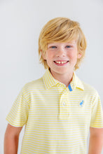 Load image into Gallery viewer, Prim &amp; Proper Polo - Lake Worth Yellow Stripe
