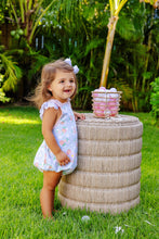 Load image into Gallery viewer, Saylor Sunsuit - Cayman Island Cane w/ Palm Beach Pink - Pima
