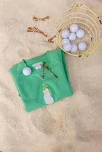 Load image into Gallery viewer, Cassidy Comfy Crewneck - Gibson Island Green w/ Golf Bag Appliqué - French Terry
