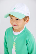 Load image into Gallery viewer, Covington Cap - Worth Ave White w/ Grace Bay Green Stork &amp; Bill
