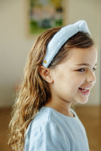 Load image into Gallery viewer, T.B.B.C. x Lele Sadoughi Knotted Headband - Girls&#39; - Beale St. Blue Herringbone
