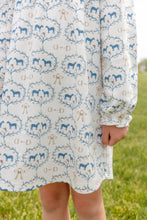 Load image into Gallery viewer, Banks Bow Dress - Long Sleeve - Horse Bits &amp; Bows - Pima
