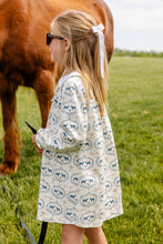 Load image into Gallery viewer, Banks Bow Dress - Long Sleeve - Horse Bits &amp; Bows - Pima
