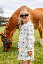Load image into Gallery viewer, Banks Bow Dress - Long Sleeve - Horse Bits &amp; Bows - Pima
