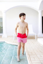 Load image into Gallery viewer, Country Club Colorblock Trunk - Richmond Red w/ Hamptons Hot Pink &amp; White
