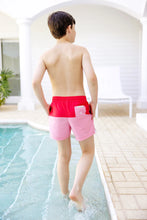 Load image into Gallery viewer, Country Club Colorblock Trunk - Richmond Red w/ Hamptons Hot Pink &amp; White
