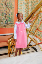 Load image into Gallery viewer, Lindy's Lunch Dress - Parrot Cay Coral w/ Little Oak - Broadcloth
