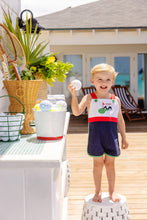 Load image into Gallery viewer, Shadwell Shortall - Nantucket Navy w/ White and Red - Broadcloth - Golf Cart Appliqué
