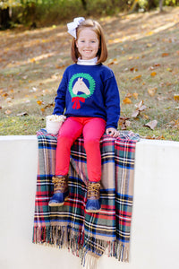 Isabelle's Intarsia Sweater - Nantucket Navy w/ Horse