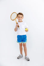 Load image into Gallery viewer, Prepletic™ Sheppy Shorts - Wood Boat Blue w/ White &amp; Kiawah Kelly Green - Boys&#39;

