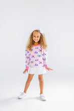 Load image into Gallery viewer, Cassidy Comfy Crewneck - In the Dog House w/ Romany Rose - Puff Sleeve
