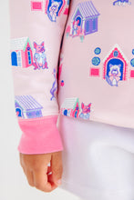 Load image into Gallery viewer, Cassidy Comfy Crewneck - In the Dog House w/ Romany Rose - Puff Sleeve
