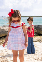 Load image into Gallery viewer, Sarah Sailboat Dress - Lake Powell Plaid w/ Worth Ave White - Woven
