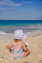 Load image into Gallery viewer, St. Lucia Swimsuit - Hanover Handblock Blue w/ Palm Beach Pink
