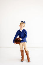 Load image into Gallery viewer, Ramsey Rugby Shirt - Nantucket Navy &amp; Worth Ave White - Ruffle Collar
