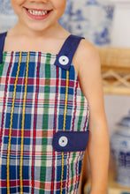 Load image into Gallery viewer, Teddy's Tab Jon Jon - Gramercy Park Plaid Seersucker w/ Nantucket Navy
