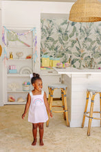 Load image into Gallery viewer, Jillian Jumper Set - Palm Beach Pink w/ Santa Maria Seersucker - Broadcloth - Appliqué
