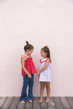 Load image into Gallery viewer, Lainey's Little Top - Richmond Red w/ Worth Ave White Dallas Dot
