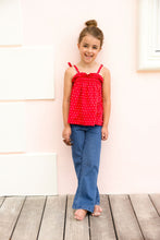 Load image into Gallery viewer, Lainey's Little Top - Richmond Red w/ Worth Ave White Dallas Dot
