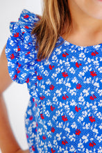 Load image into Gallery viewer, Ruehling Ruffle Dress - Potomac Petals - Pima
