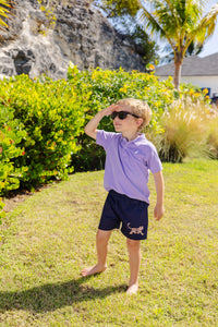 Prim & Proper Polo - Palisades Purple w/ Worth Ave White - Pima - Short Sleeve