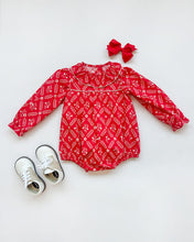 Load image into Gallery viewer, Long Sleeve Ramona Ruffle Bubble - Mayflower Musings w/ Palmetto Pearl
