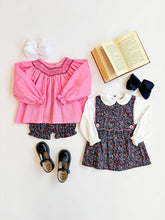 Load image into Gallery viewer, Brady Button-In Dress - Fairfax Farm Floral w/ Hamptons Hot Pink
